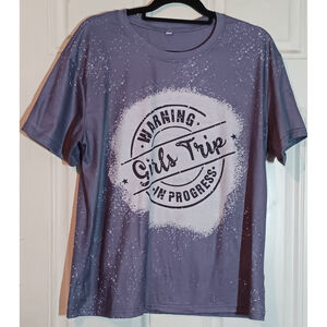 Gray and white t-shirt